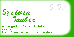 szilvia tauber business card